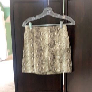 Magnolia South faux snakeskin mini skirt